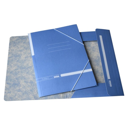 [180191] CARPETA GOMAS KARMAN FOLIO SOLAPAS AZUL