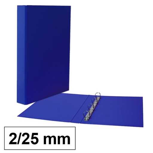 [180767] CARPETA ANILLAS PLUS OFFICE FOLIO CARTÓN FORRADO PP 2/25MM AZUL