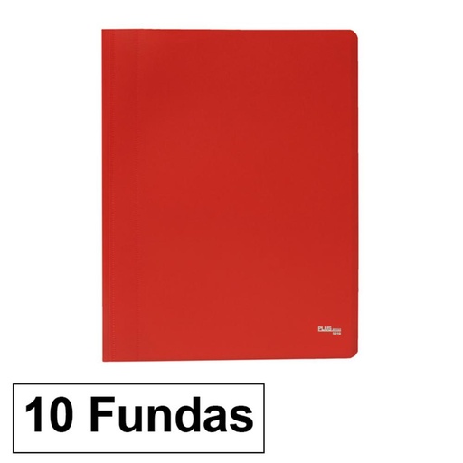 [180649] CARPETA FLEXIBLE 10 FUNDAS ROJ