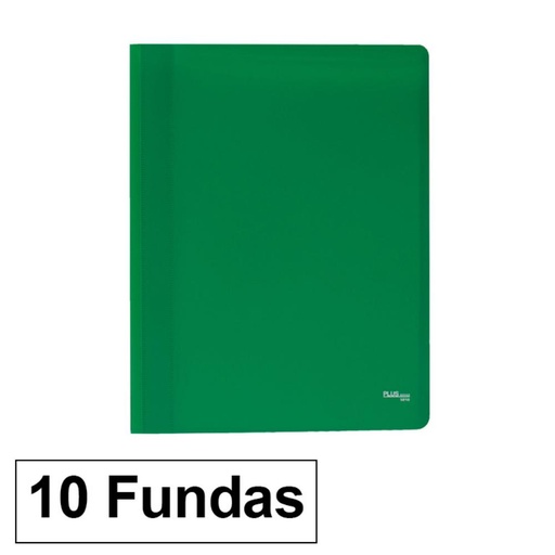 [180651] CARPETA FLEXIBLE 10 FUNDAS VERDE