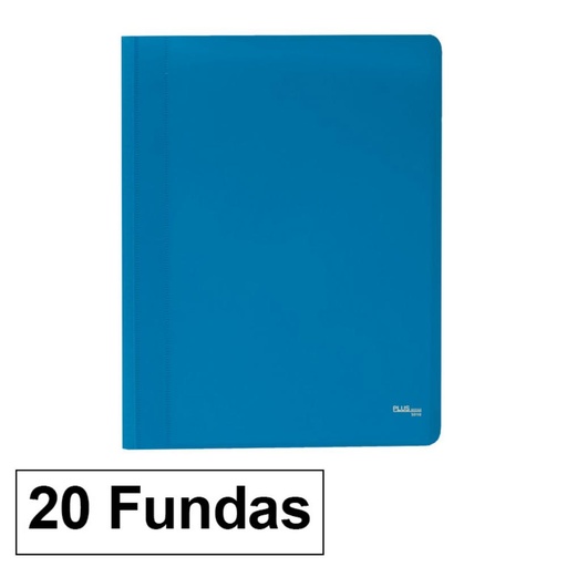 [180652] CARPETA FLEXIBLE 20 FUNDAS AZUL