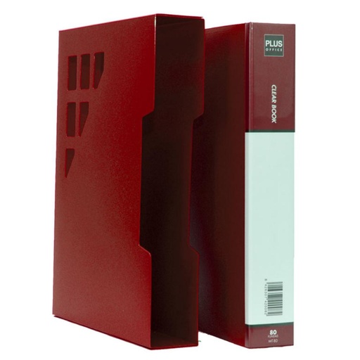 [180697] CARPETA FUNDAS MT80 RIGID.C/CAJ 80F ROJO