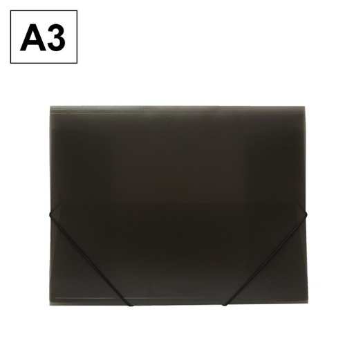 [180510] CARPETA PLASTICO SOLAPA A3 HUMO