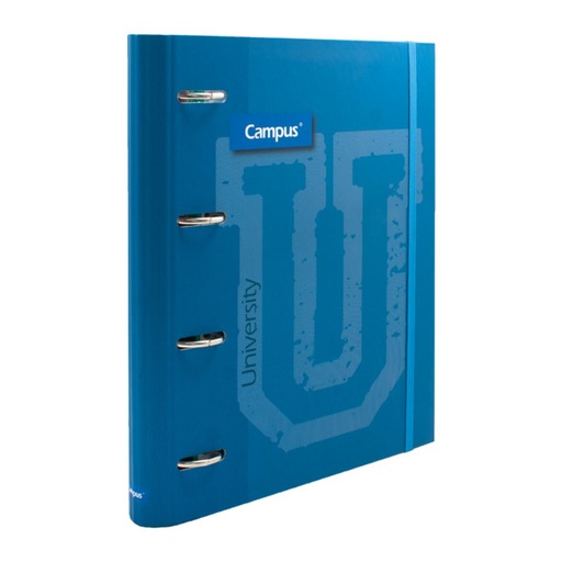 [181327] CARPETA RINGBOOK SOFT CAMPUS UNIVERSITY 4 ANILLAS+RECAMBIO AZUL