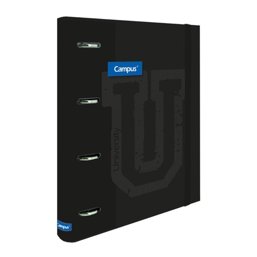 [181331] CARPETA RINGBOOK SOFT CAMPUS UNIVERSITY 4 ANILLAS+RECAMBIO NEGRO