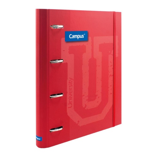 [181328] CARPETA RINGBOOK SOFT CAMPUS UNIVERSITY 4 ANILLAS+RECAMBIO ROJO