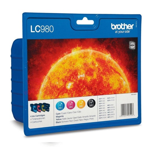 [166223] CARTUCHO BROTHER LC980 PACK4