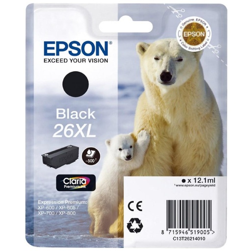 [166281] CARTUCHO EPSON 26XL NEGRO
