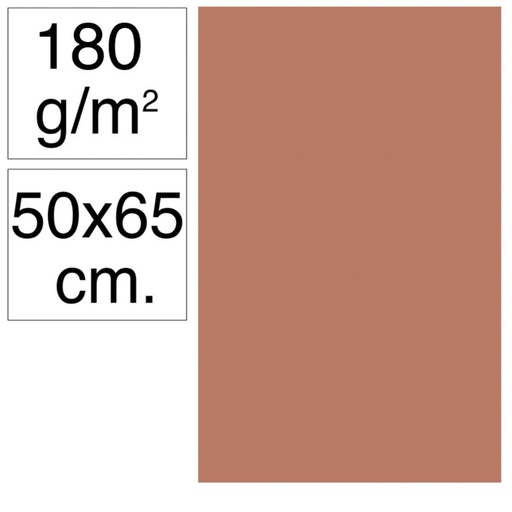 [630490] CARTULINA 50X65 180G MARRON 25UD