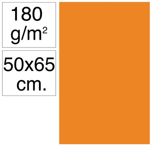 [630497] CARTULINA 50X65 180G NARANJA 25UD