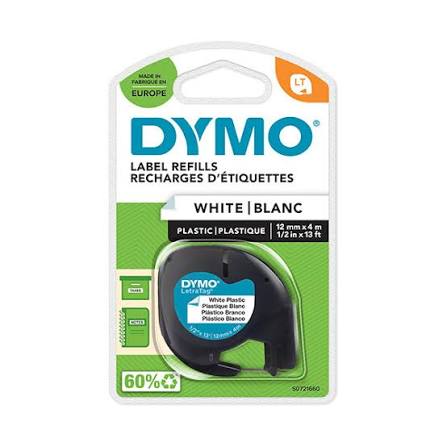 [220743] CINTA DYMO TAG 12X4 PLASTICO BLANCO