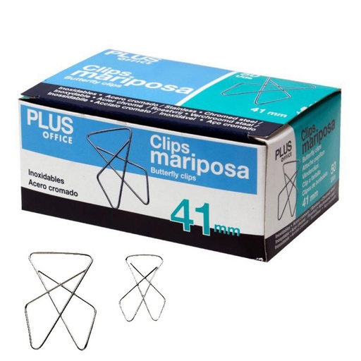[040168] CLIPS MARIPOSA C/50 MAKRO P.