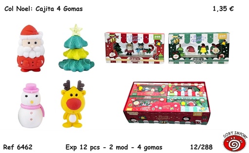 [752238] COL.NOEL CAJITA 4 GOMAS 6462