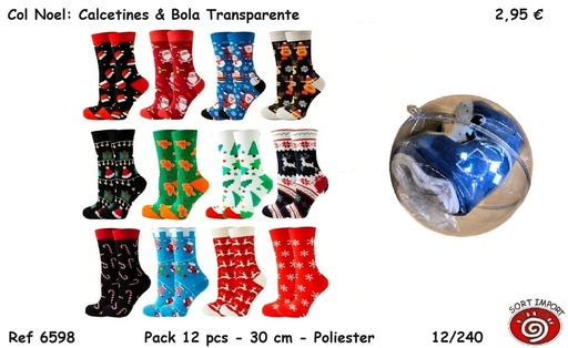 [881755] COL.NOEL CALCETINES EN BOLA COLG.6598