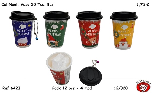 [752247] COL NOEL VASO&30 TOALLITA 6423