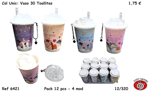 [881749] COL.UNIC.VASO&30 TOALLITA 6421