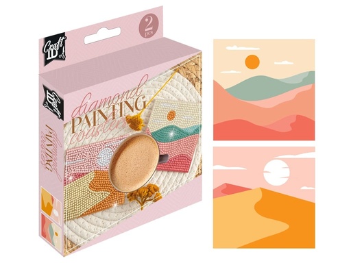 [926853] DIAMOND PAINTING COASTER SET 2 CR2072/GE