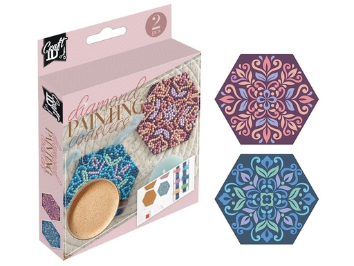 [926865] DIAMOND PAINTING COASTER SET 2 CR2073/GE