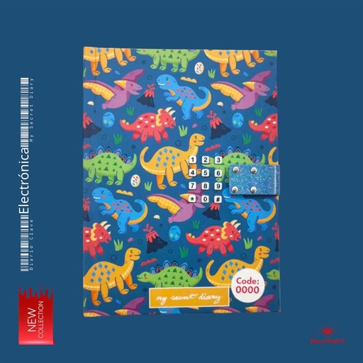 [653138] DIARIO CON CLAVE DINOS JC-1012
