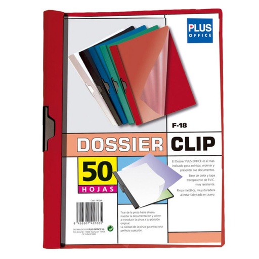 [180268] DOSSIER PINZA LATERAL 50H ROJO