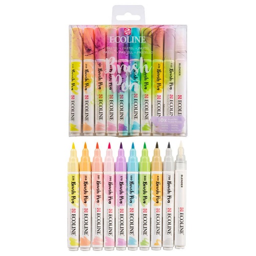 [600438] ECOLINE BRUSHPEN X10 PASTEL