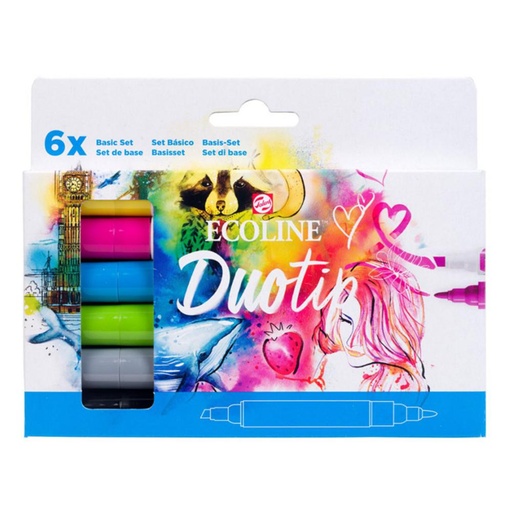 [649119] ECOLINE DUOTIP BASIC SET 6