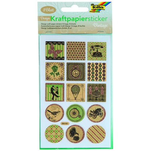 [862385] ETIQUETA FOLIA VINTAGE 8HOJAS