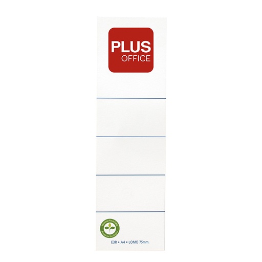 [002291] ETIQUETAS LOMERAS PLUS OFFICE PARA ARCHIVADORES A4 10UD