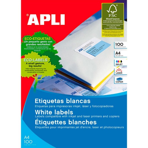 [029136] ETIQUETAS APLI 199,6X289, 100H