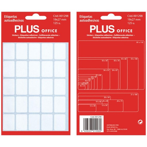 [001298] ETIQUETAS AUTOADHE.H. 19*27