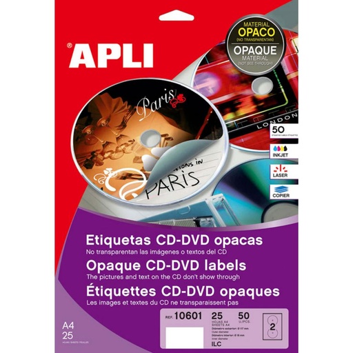 [002079] ETIQUETAS CD OPACAS 10601