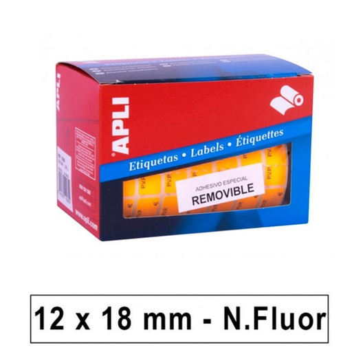 [029130] ETIQUETAS ROLLO APLI 12X18 FLU