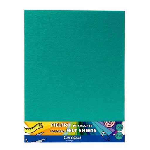 [630700] FIELTRO 23X30 MAKRO TURQU.B/3