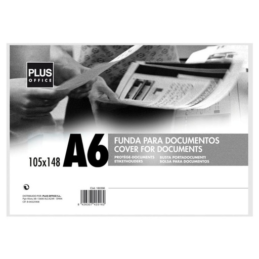 [180456] FUNDA DOCUMENTOS A-6 RIGIDA