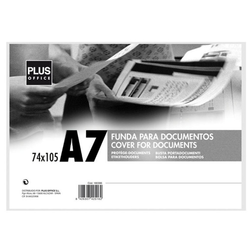 [180455] FUNDA DOCUMENTOS A-7 RIGIDA