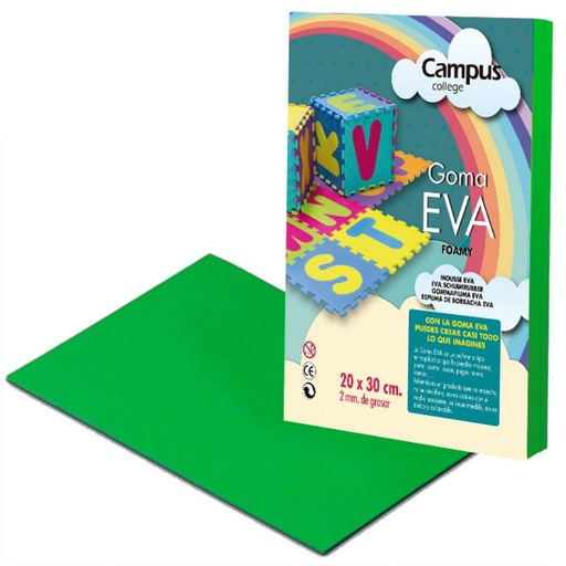 [630462] GOMA EVA CAMPUS A4 VERDE BILLA