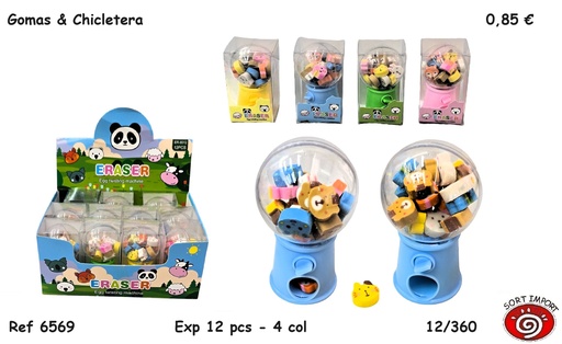 [752260] GOMAS ANIMALES EN CHICLETERA 6569