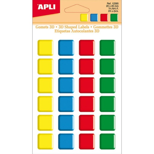 [649784] GOMETS APLI 3D CUADRA. 20mm.1H