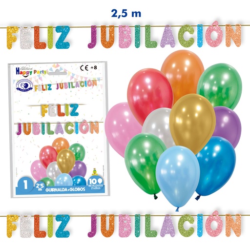[882447] GUIRNALDA FELIZ JUBILACIÓN COLORES 5374