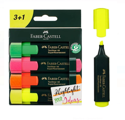 [122972] CAJA 4 COL TEXTLINER FABER