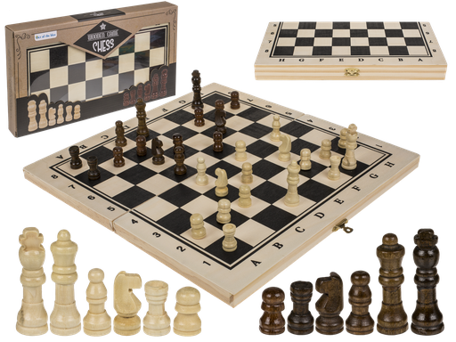 [880023] JUEGO MADERA AJEDREZ 34X34CM 63/3058