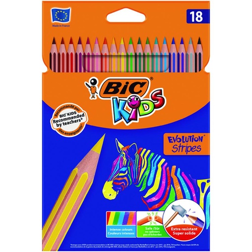 [649581] LAPICES BIC TROPICOLOR 18