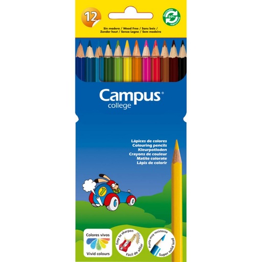 [630716] LAPICES DE COLORES CAMPUS COLLEGE 12 COLORES