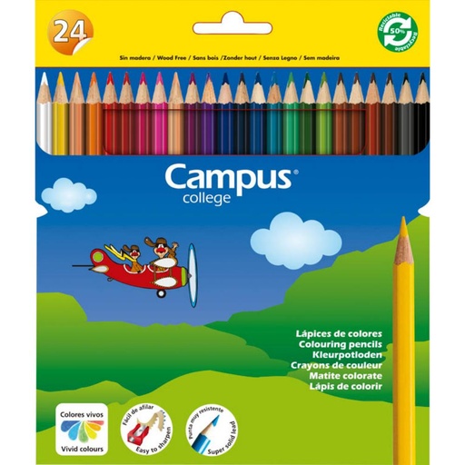 [630717] LAPICES DE COLORES CAMPUS COLLEGE 24 COLORES