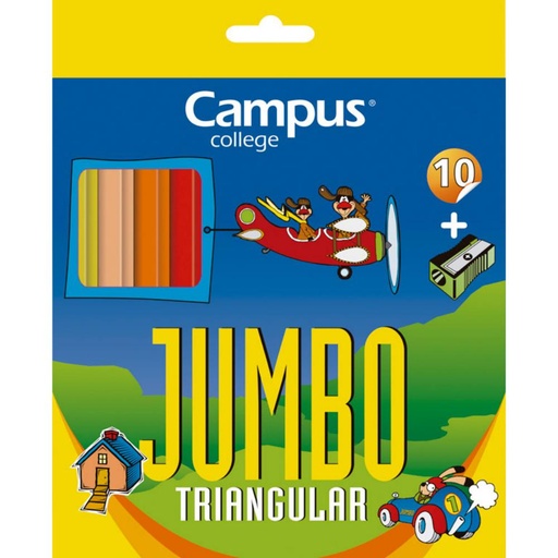 [630044] LAPIZ CAMPUS JUMBO 10 COLORES