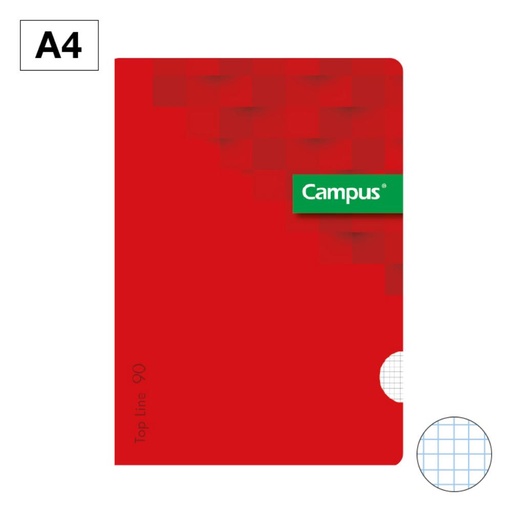 [002993] LIBRETA A4 GRAP 48H 90G PP 4MM ROJO