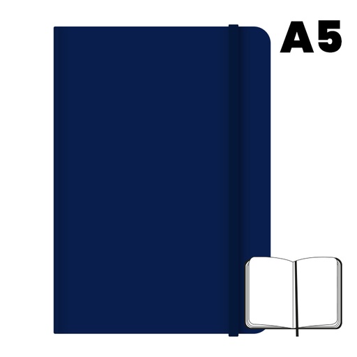 [003524] LIBRETA A5 T.FORRADO 96H 75G LISA AZUL MARINO