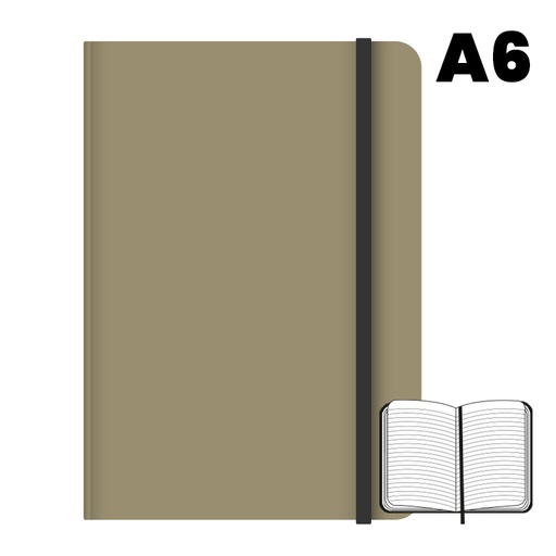 [003495] LIBRETA A6 T.FORRADA 96H 75G HN BEIGE