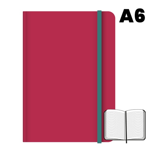 [003501] LIBRETA A6 T.F 96H 75G HN ROJO