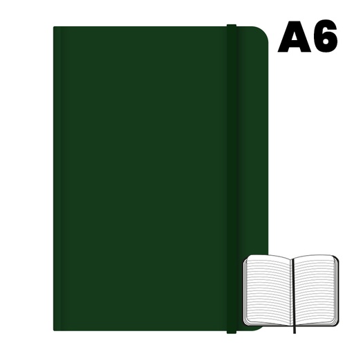 [003500] LIBRETA A6 T.FORRADA 96H 75G HN VERDE OSCURO